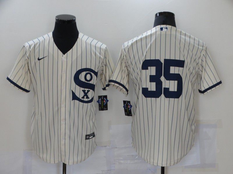 Men Chicago White Sox #35 No name Cream stripe Game Nike 2021 MLB Jersey->san francisco giants->MLB Jersey